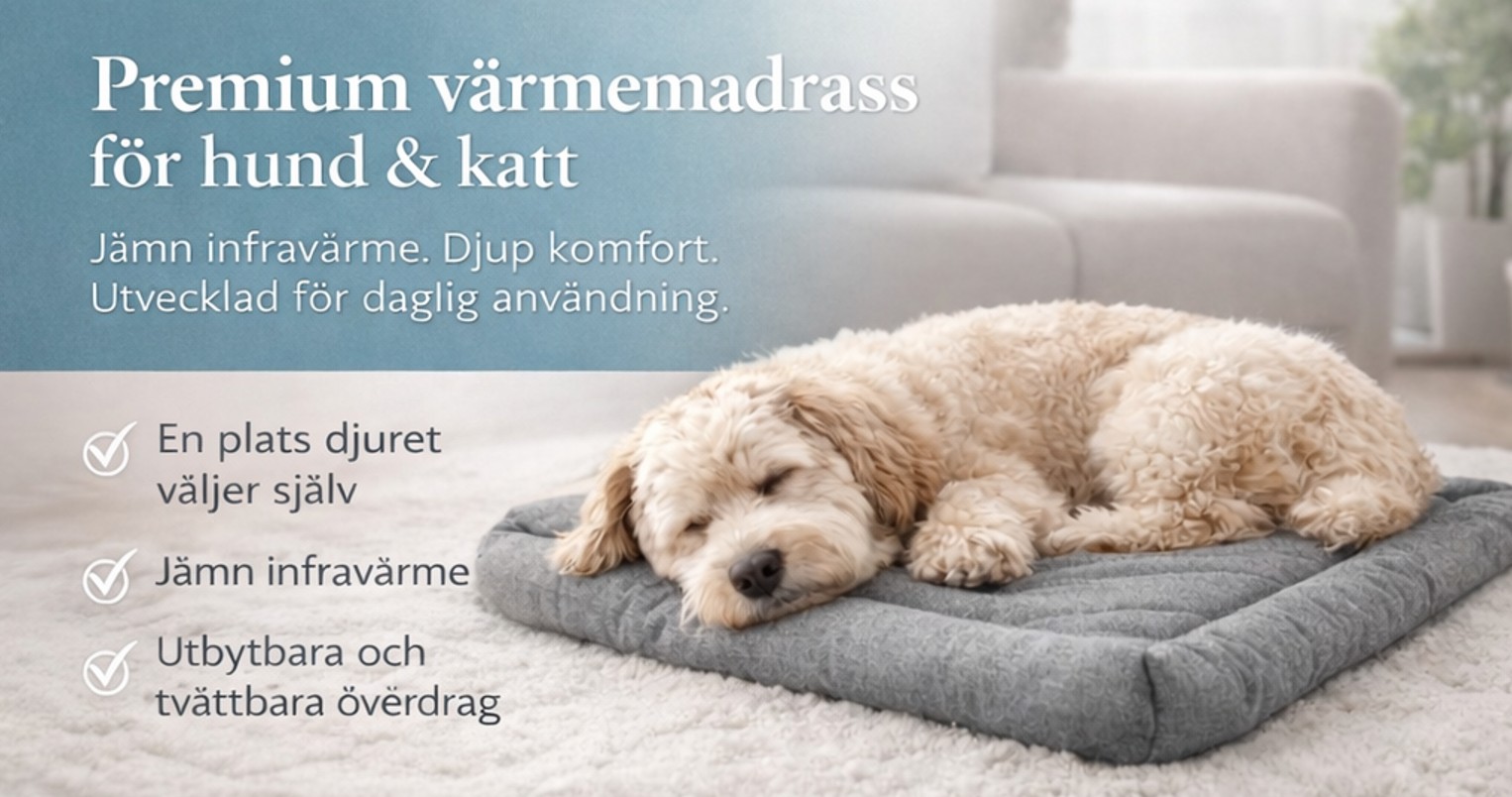 Värmemadrass för hund och katt infravärme PEMF